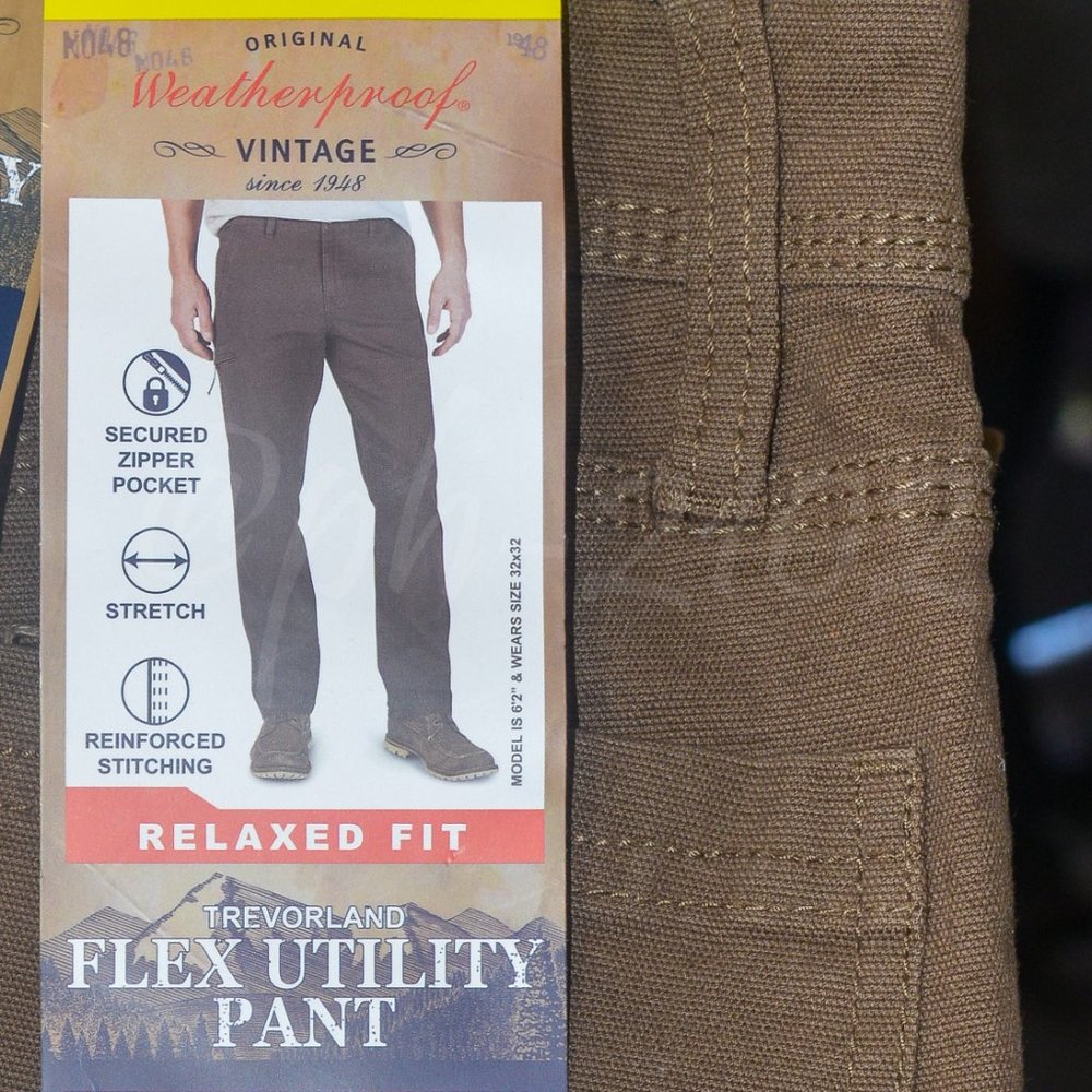 BROWN Weatherproof Vintage Men’s Trevorland‎ Flex Utility Pant